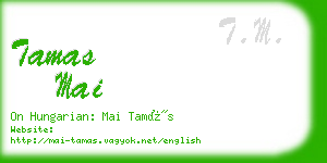 tamas mai business card